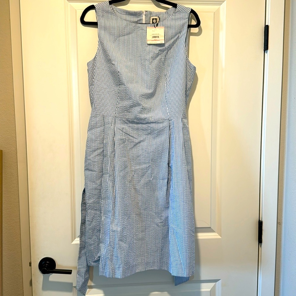 Anne Klein Seersucker Sleeveless Dress